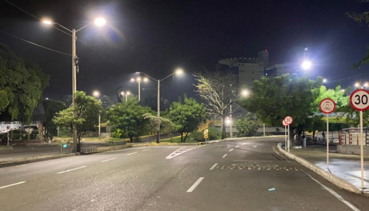 Calles vacias durante un toque de queda en Cúcuta.