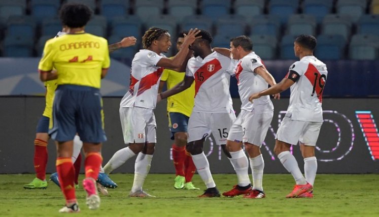 La selección Colombia perdió tres puntos que lo podían haber asegurado en la siguiente fase de la Copa América que se disputa en Brasil./Foto: AFP