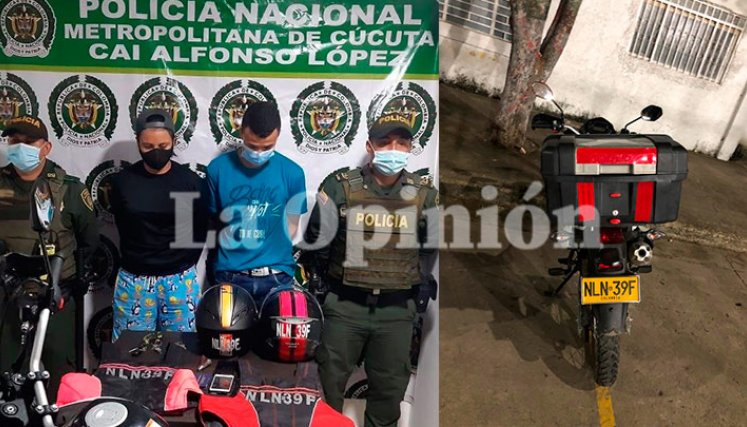los capturaron en la moto del soldado Luciano Jaimes Galvis