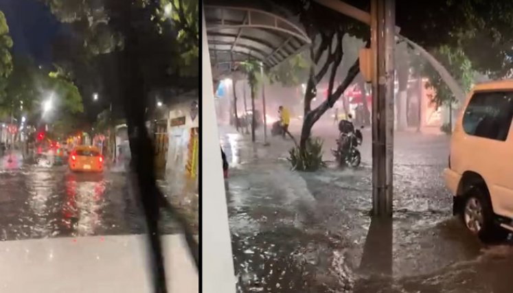 Centro inundado.