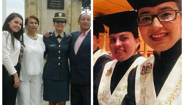  En Bogotá con los padres Juan Salazar y Nelly Duarte./ Cortesía/La Opinión 