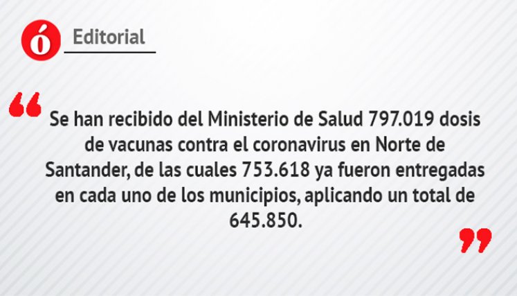 Editorial: Ritmo de vacunación