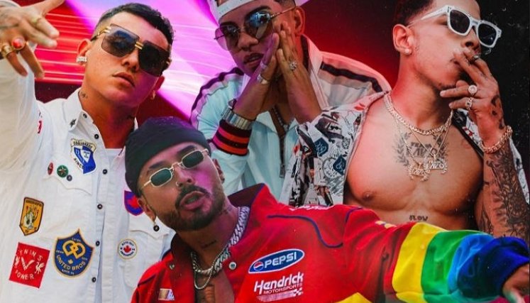 Reykon canta junto a otros artistas de su género. / Foto: Cortesía 
