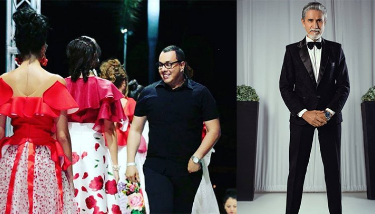 El diseñador  Jhon Jairo Ortiz  y Bernardo Salazar.