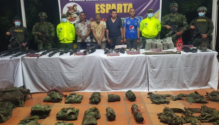 La operación que se llevó a cabo en la vereda Vegas de Pamplonita de Puerto Santander. / Foto: Policía