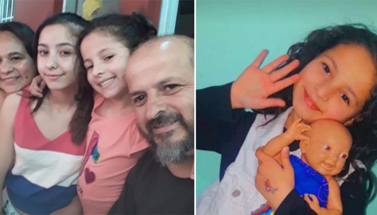 Cintya, Selena, Julieta y Daniel, una familia que sufrió la tragedia de la COVID-19 con la pérdida de su hija más chica. / Foto: El Clarín