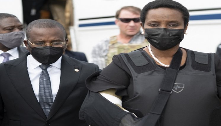 Viuda de presidente asesinado regresa a Haití para los funerales./Foto: AFP