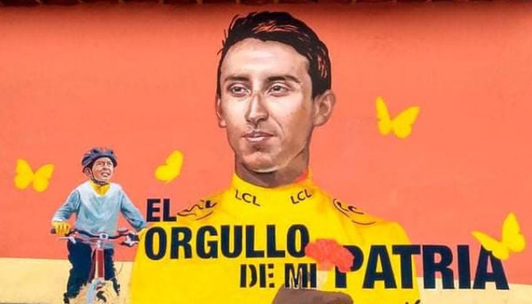 Mural de Egan Bernal.