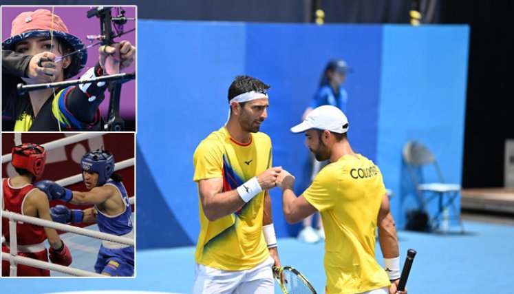  Los colombianos Sebastian Cabal y Roberth Farah  perdieron ante lo neozelandeses Marcus Daniell y Michael Venus. Valentina Acosta cayó en tiro con arco y Jenny Arias en boxeo.