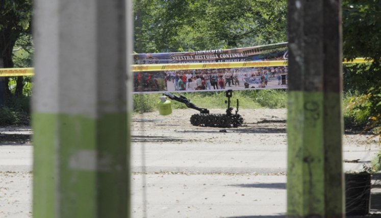 En Puerto Santander dejaron un falso cilindro bomba.