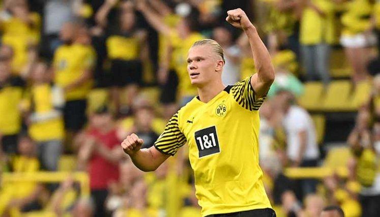 Erling Haaland, delantero noruego del Borussia Dortmund.