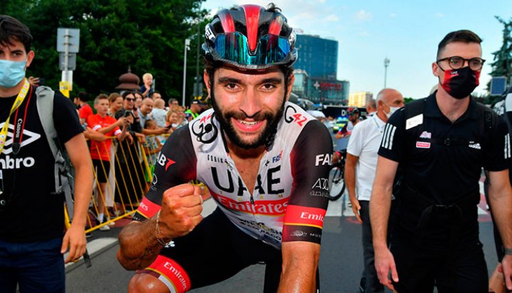 El colombiano Fernando Gaviria ganó la tercera etapa de la Vulta a Polonia. 