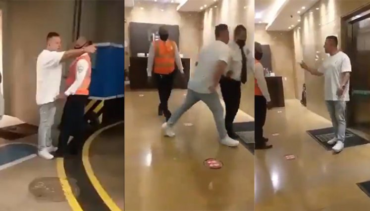Pelea de turista en Cartagena