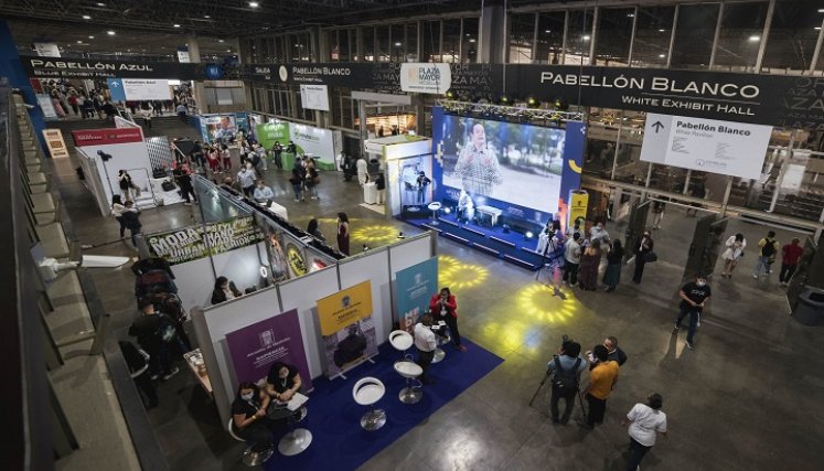 Al rededor de 20,000 personas ingresaron a la feria en modalidad presencial, el 55% afirmó estar vacunado/ Foto Cortesía.