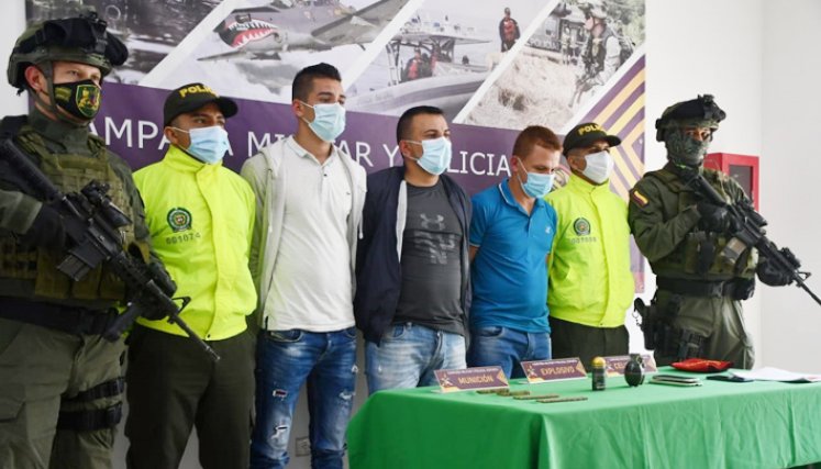Los capturados tenían la misión de reactivar las extorsiones en Ocaña, según la Policía. Foto: Policía