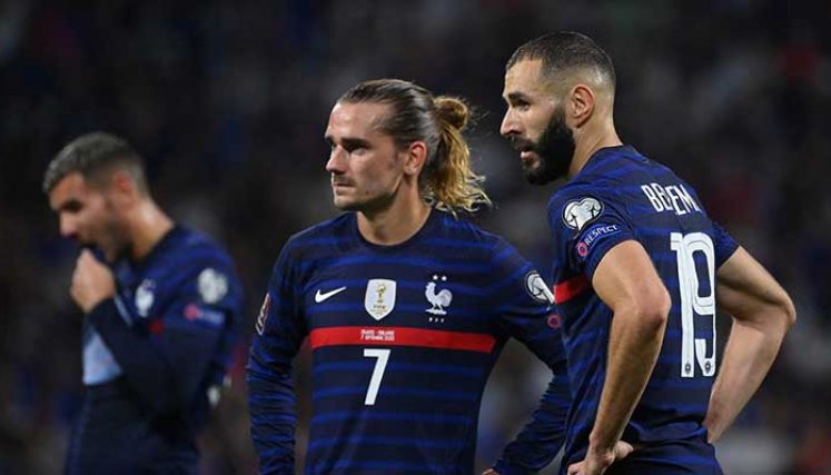 Antoine Griezmanny Karim Benzema, figuras de la selección francesa de fútbol