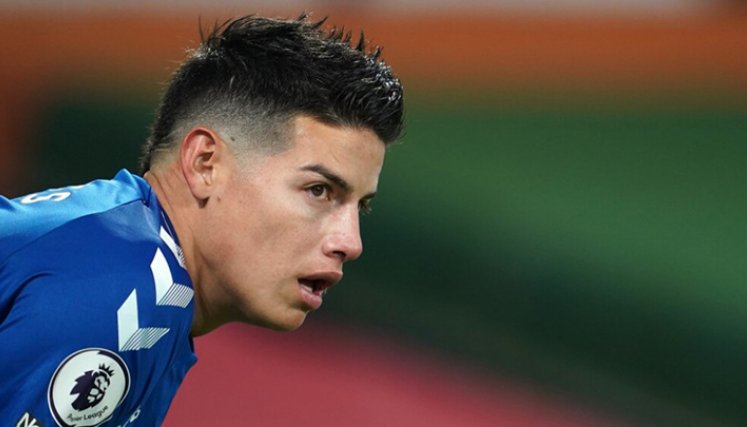 James Rodríguez, jugador del Everton.  Foto: AFP