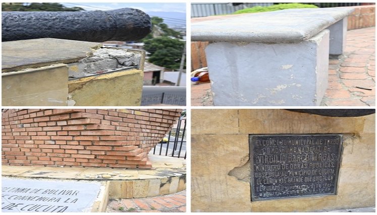 El monumento se encuentra deteriorado. / Foto: Jorge Gutiérrez/ La Opinión 