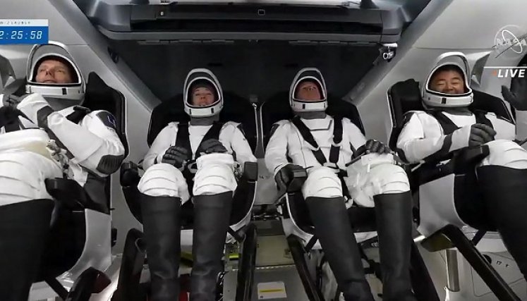 Los astronautas no han tenido inconvenientes. / Foto: AFP