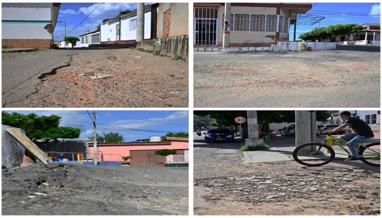Aunque la alcaldía hizo unas obras de reparcheo, varias vías se encuentran en mal estado. / Jorge Gutiérrez/ La Opinión 