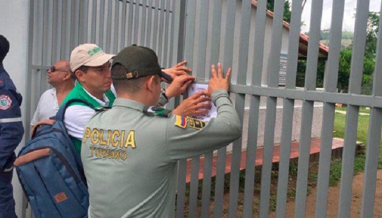 Cierre de cabaña en Chinácota