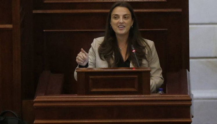 La ministra de las Tecnologías de la Información y Comunicaciones, Karen Abudinen, pidió a la Real Academia de la Lengua Española (RAE) que se pronuncie públicamente y desmienta los significados que algunas personas le han dado a su apellido en redes sociales. / Foto: Colprensa
