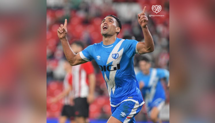 Radamel Falcao García sigue brillando en el Rayo Vallecano, en España. / Foto: Twitter