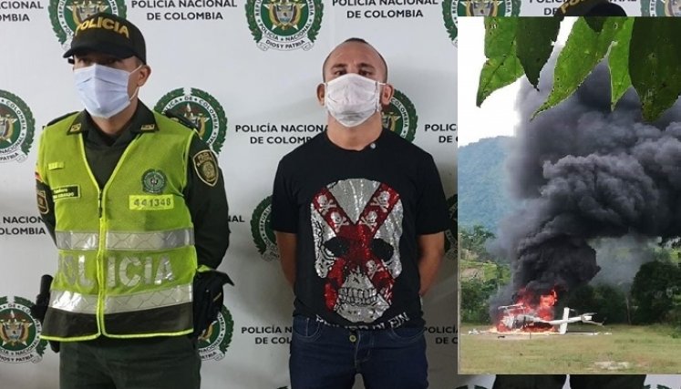 El presunto lider del Eln se bajó el helicóptero y se robó $2.700 millones