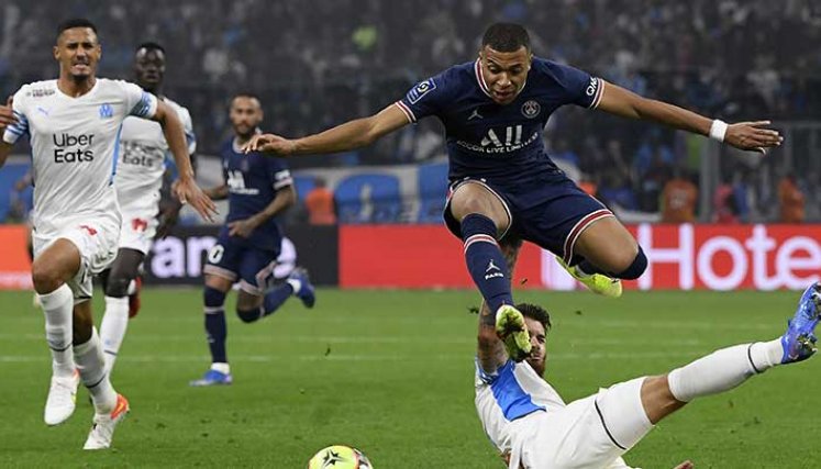 El París Saint Germain y el Marsella dividieron honores en el clásico francés.