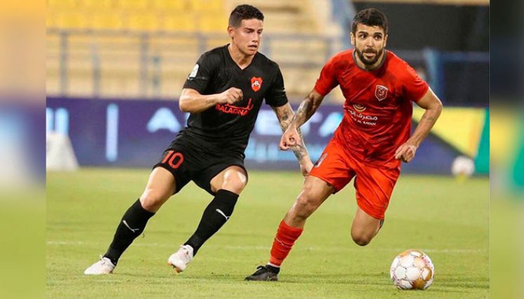 James Rodríguez en su debut con el Al-Rayyan