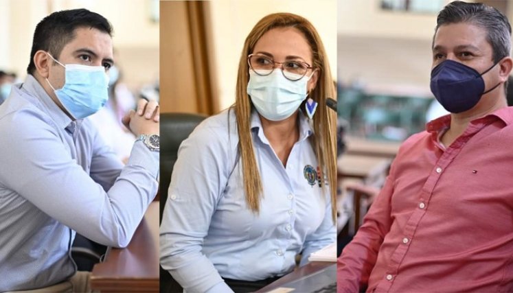 Juan Carlos Bocanegra, Milena Calderón y Ramón Cabrales, integran la mesa directiva de la Asamblea para 2022./Foto cortesìa