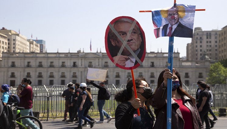 Protestas contra Piñera en Chile.