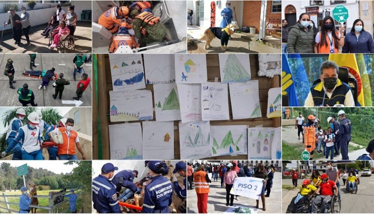 Con la activación de las Salas de Crisis Nacional, departamentales y municipales desde las 9:00 de la mañana, se realizó hoy el Simulacro Nacional de Respuesta a Emergencias en su décima versión. / Cortesía/ La Opinión 