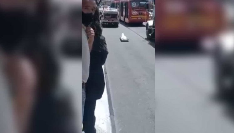 Las imágenes sobre el hecho ocurrido en Bogotá se han hecho virales.