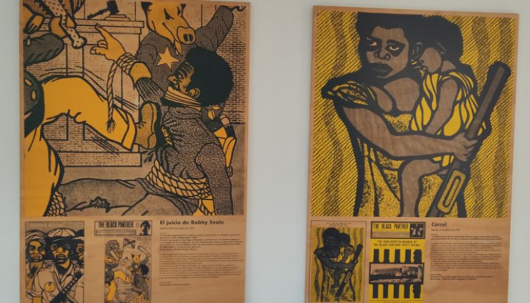 Exposición ‘¡Todo el poder para el pueblo! Emory Douglas y las Panteras Negras’. / Foto: La Opinión