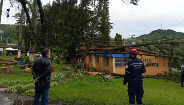 Afectaciones sobre el Hotel Islavita. Foto: Alcaldía de Chinácota