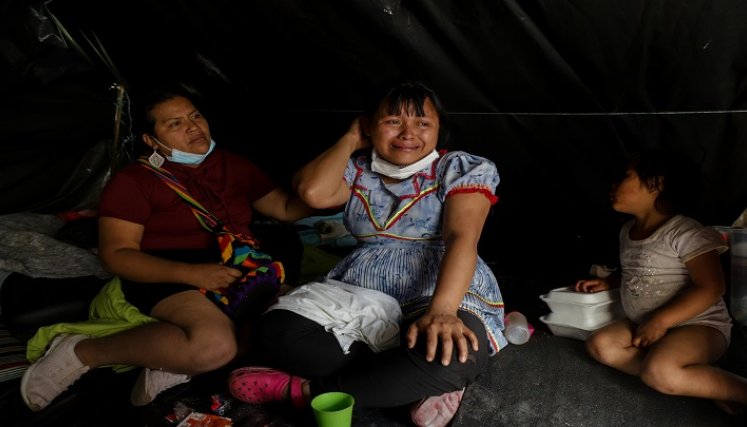 Murió niño indígena en parque de Bogotá./Foto: Colprensa