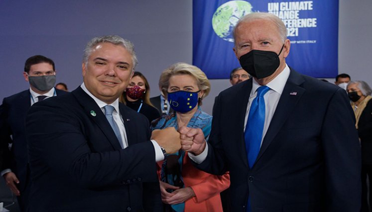 Iván Duque y Joe Biden.