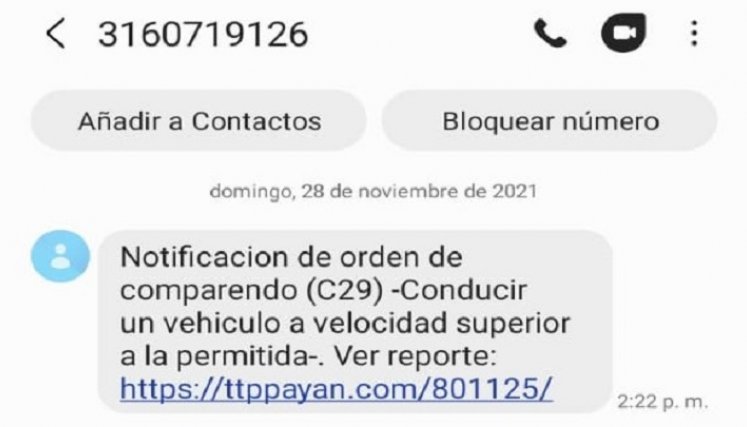 Algunas notificaciones están llegando desde estos números: 3160719126 y 3155962967. / Foto : Cortesía / La Opinión 