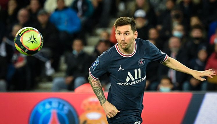 Lionel Messi en el París SG 2021.