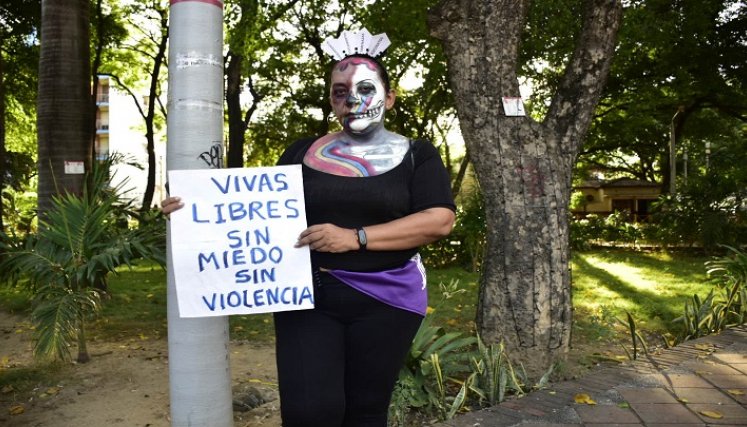 Hacen un llamado al Estado, para que no se acuerde de las mujeres solo el 25 de noviembre. / Foto: Pablo Castillo 
