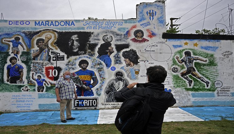 Mural Diego Armando Maradona.