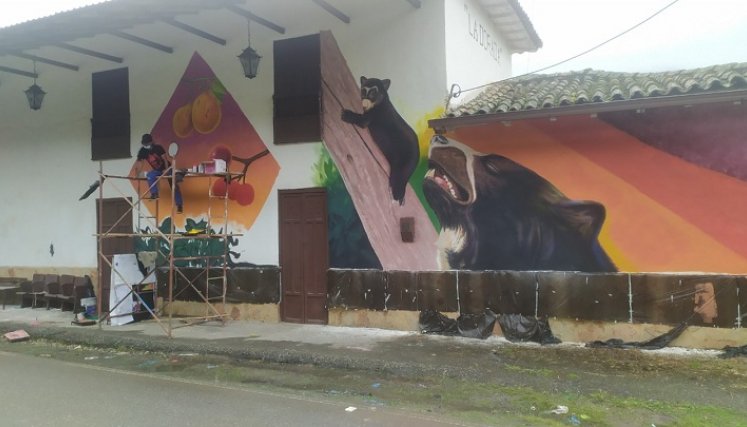 La fauna, flora y demás ecosistema se destacan en las pintura. Foto: Cortesia/La Opinión.