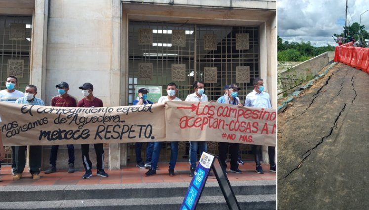 Los manifestantes afirmaron que con las recientes lluvias la situación empeoró y temen quedar incomunicados. 