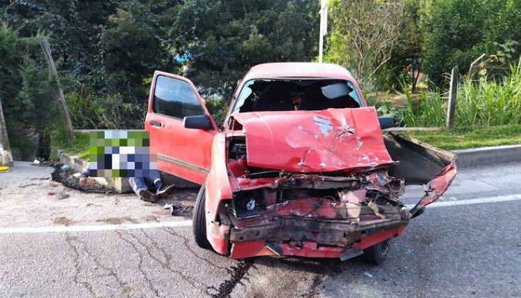 Accidente en Pamplona deja un muerto y un herido./Foto: cortesía