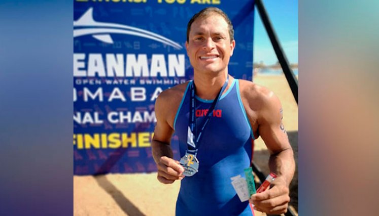David Carrillo, en el Oceanman 2021. 