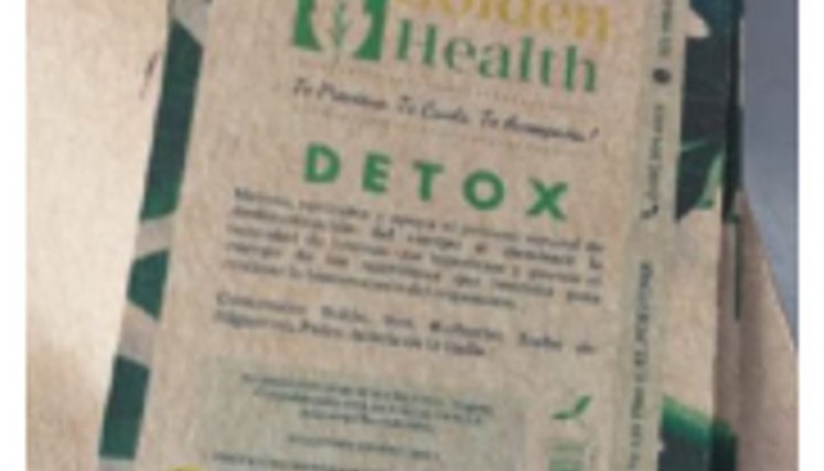 Golden Health Detox, el otro medicamento falsificado. / Foto: Cortesía / La Opinión 