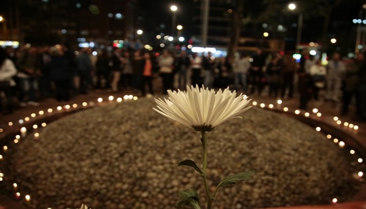 vigilia en nombre de los líderes sociales asesinados en el transcurso del año. /Colprensa