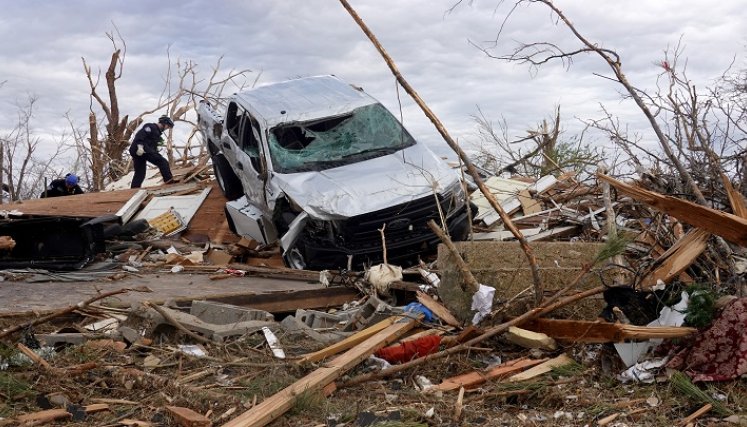 los científicos notan un cambio geográfico hacia el este en comparación con el área de Estados Unidos apodada como Tornado Alley./AFP