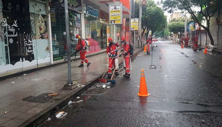 Veolia recogió 35 toneladas de basura tras la Navidad./Foto cortesía